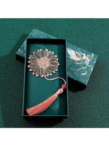 SHEIN 1pc/4pcs Creative Exquisite Plant Leaf Veins Leaves Of The Seasons Artistic Style Gift Metal Bookmarks Holiday Gift Sets For Teachers And Friends Back To School