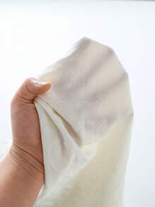 Chiquease 女士花卉提花缎带短款泡泡袖单排扣休闲衬衫 - 杏色 - 查看 6