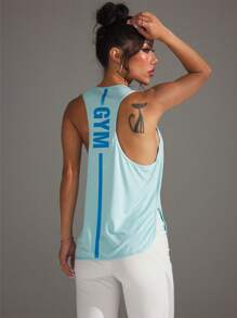 Easithlete Damska perforowana koszulka sportowa do jogi, luźna seksowna koszulka do ćwiczeń fitness na świeżym powietrzu, bezrękawnik, swobodna, długa, wygodna bluzka