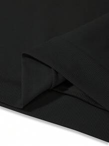 Manfinity EMRG Men's Pullover Hoodie With Long Sleeves, Minimalist Style, Suitable For Summer - Black - View 5