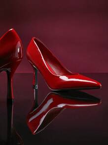 SHUZIA Tacones de gatito de punta puntiaguda cómodos para mujer