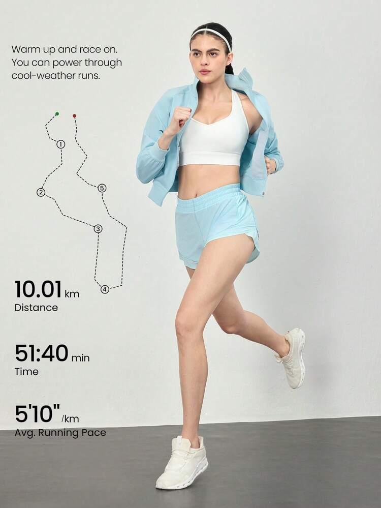 3.5" VitalSwift Quick-Dry Light Side Breathable Running Shorts With Built-In Shorts Back Pocket Medium Impact Running Jogging Training Gym Workout