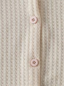 SHEIN 2025 Spring/Summer New Arrival Casual Comfy Ruffle Sleeves Apricot Girl (Small) Shirt, Suitable For Daily, Outdoor, And Family Gathering Wear - Apricot - View 4