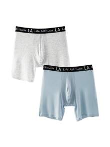 2pcs/Set Men's Long Boxer Briefs - Multicolor - View 7