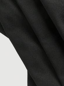 SHEIN MOD 女士黑色蕾丝拼布连身裤 - 黑色 - 查看 4