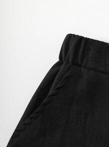 SHEIN 3pcs Tween Boy Korean Slim-Fit Suit Set For Formal Occasions: Fitted Vest + Straight Casual Pants + Detachable Bowknot. Suitable For Boys To Wear At Elegant Events Like Ceremonies, Parties, Hosting, Piano Recitals, Gatherings, Runway Shows, Christenings, And Business Occasions - Black - View 5