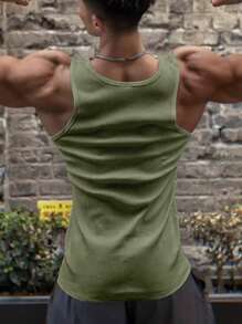 Gym Rark 3 件男士纯色圆领休闲运动背心健身上衣背心套装基本款 T 恤篮球球衣男士连帽衫健身上衣白色背心透气 - 彩色 - 查看 7