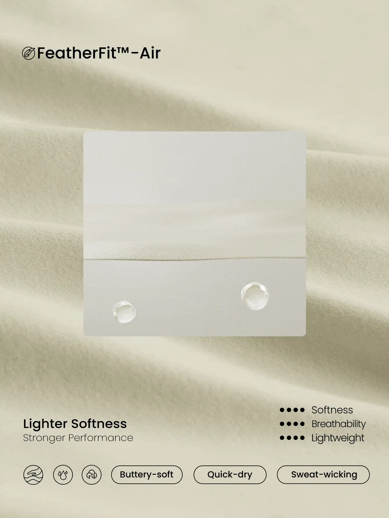 GLOWMODE FeatherFit™-Air 吸汗速干无袖前盖高领中长连衣裙低冲击日常休闲装可拆卸罩杯 - 米色 - 查看 7