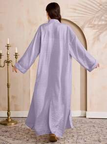 Al Najma 2pcs Conservative Long Length Set Two Pieces Outfits For Women - Purple - View 2