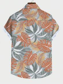 Genlund Manfinity RSRT Men Tropical Print Beach Shirt Without Tee - Multicolor - View 2