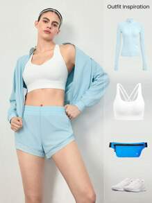 GLOWMODE 3.5 英寸 VitalSwift 快干轻薄透气跑步短裤，内置短裤后袋，中等强度跑步慢跑训练健身房锻炼