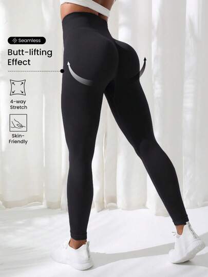 Gameset SHEIN Sport Soft Leggings For Women - High Waist Wideband Tummy Control No See Through For Hiking Workout Running Cycling Yoga Pickleball Exercise Casual