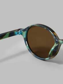 Ontre Fashionable Leopard Print Tortoiseshell Frame Amber Lens Glasses - Brown - View 5