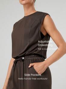 GLOWMODE Cloudknit Adjustable Pocket Peekaboo Jumpsuit Light Support Low Impact Daily Casual Black Jumpsuit Summer Jumpsuit Maternity Jumpsuit Elegant Jumpsuit Jumpsuits For Woman