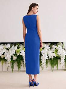 MOTF Soiréza 蝴蝶结装饰大腿开衩连衣裙