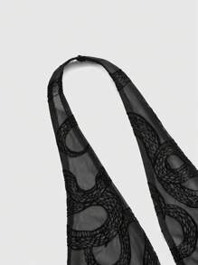 ROMWE Goth Débardeur dos nu à floquage avec pendentif croix orné de strass femme, style Y2K sexy