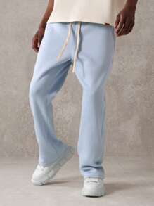 SUMWON Pantaloni della tuta a zampa d'elefante di alta qualità, adattati, con vita regolabile, casual, atletici, da relax, stile retrò Y2K, vita alta, gamba ampia, streetwear