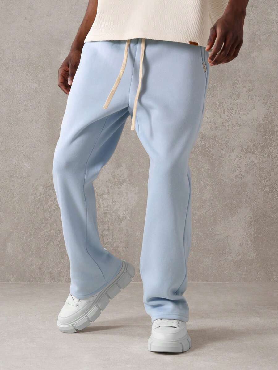 SUMWON Pantaloni della tuta a zampa d'elefante di alta qualità, adattati, con vita regolabile, casual, atletici, da relax, stile retrò Y2K, vita alta, gamba ampia, streetwear