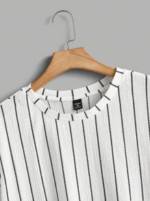 EASEVO 3pcs/Pack Plus Size Men's Solid Color Knit Crew Neck Short Sleeve T-Shirts, Suitable For Summer - Multicolor - View 7