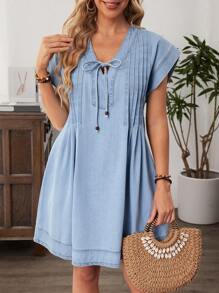EMERY ROSE Women's Denim Casual Dress, Fashionable & Suitable For Summer