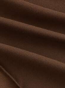 SHEIN MOD Women's Brown Sleeveless Knit Mini Dress, Suitable For Music Festivals,Graduation Dresses - Mocha Brown - View 3