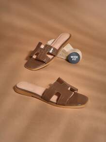 SHUZIA Mediterranean Luxe 宽版女式 Gossy L 橄榄绿拖鞋 - 压花镂空，里维埃拉风格绑带，适合游艇之夜和城市之光，母亲节礼物 - 橄欖綠 - 查看 7