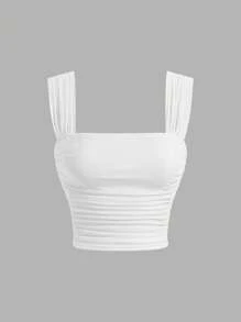 SHEIN MOD 3 paquetes de chalecos profesionales con frente plisado sencillo, tops sin mangas de otoño, blusas para capas, chalecos para salir, ropa profesional, ropa de mujer para la primavera