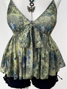 Sunnyshic Camisetas informales con estampado floral para mujer de talla grande, primavera/verano