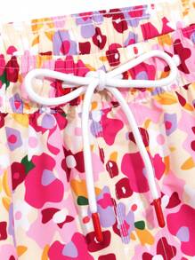 Manfinity Swimmode Men's Ditsy Floral Beach Shorts, Casual Resort Wear - Pink - View 4