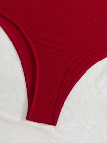 Swim Vcay 1 bộ đồ bơi một mảnh họa tiết hoa 3D đi nghỉ mát dành cho nữ - Màu Đỏ Sâu - Xem 6