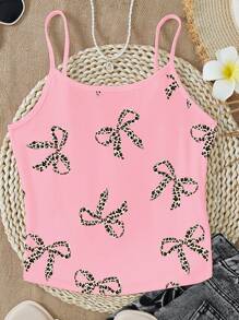 SHEIN Áo ba lỗ bó sát tối giản thường ngày cho bé gái tuổi teen, Áo sơ mi mùa hè - trắng - Xem 4