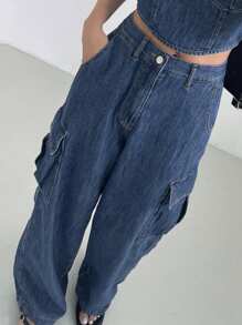 DAZY Jeans casual da donna in denim, semplici e alla moda, adatti per l'estate