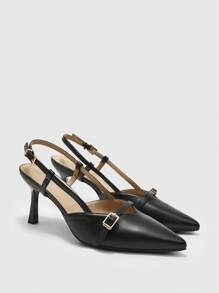 CUCCOO BIZCHIC Women Pointed Toe High Heel Pumps, Sexy Thin Heels, Outdoor/Commute/Red Formal Party Evening Shoes Spring Shoes - Black - View 2
