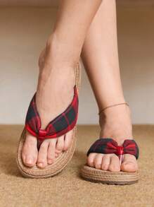 Styleloop 女士时尚简约人字拖，适合夏季度假、沙滩装 - 紅色 - 查看 6