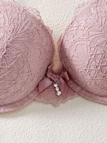 1 件女士全罩杯蕾丝聚拢钢圈文胸内衣