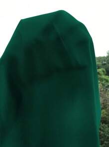 Calvaya Plus Size Summer Fashionable Contrast Color Lace Panel Off Shoulder Blouse - Dark Green - View 6