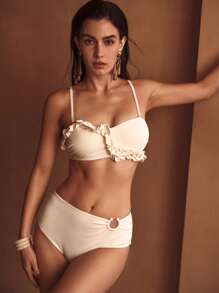 MOTF PREMIUM RING DETAIL BIKINI BOTTOM - Beige - View 4