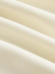 SHEIN MOD 杏色鱼骨图案短袖中长连衣裙，女士办公室服装，休闲装，度假装，波西米亚风，女士工作服 - 杏色 - 查看 4