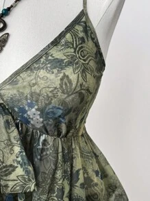 Sunnyshic Camisetas informales con estampado floral para mujer de talla grande, primavera/verano