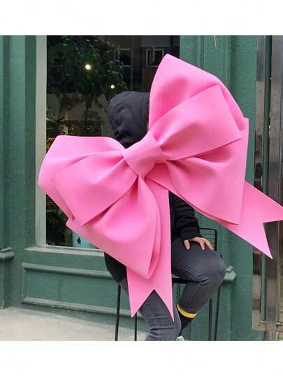 SHEIN 1pc Large Bow Decoration, Three-Dimensional Decoration, Suitable For Valentine's Day And Wedding Arrangement
