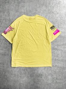 Attitoon Casual Streetwear Style Letter Badge, Crown & Basketball Graphic Round Neck Loose T-Shirt For Women, Suitable For Summer Back To School - Multicolor - View 5