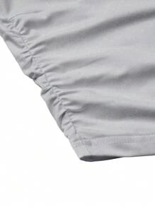 Chiquease 女士纯色交叉 V 领短袖短款修身 T 恤