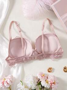 1 件女士全罩杯蕾丝聚拢钢圈文胸内衣