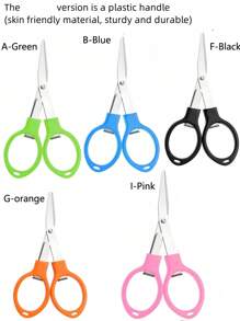 1pc Exquisite Folding Small Scissors, Zinc Alloy 8-Shaped Stretch Paper-Cutting Scissors, Multi-Functional Scissors For Office, Outdoor Travel, And Fishing Back To School,Back To School,School Supplies