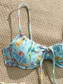 Swim Mod 1pc Women Minimalist Style Spaghetti Strap Tank Top For Swimwear, Suitable For Summer - Multicolor - View 2