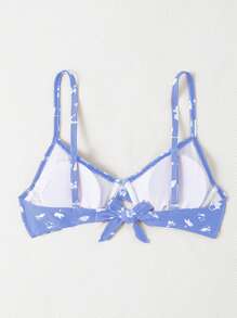 SHEIN Swim 女士花卉印花吊带性感比基尼上衣，带钢圈，印花图案多种多样 - 彩色 - 查看 2