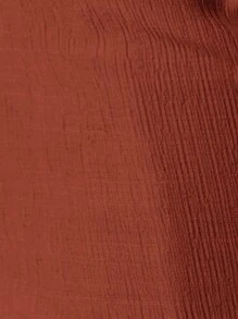 MUSERA Mid Rise Adjustable Tie Side Cover Up Beach Trousers Only Vacation Summer Elegant - Burnt Orange - View 5