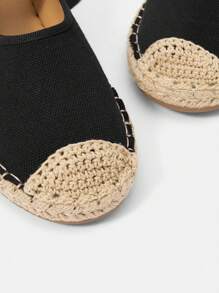 Styleloop Women's Casual Simple Flat Slip-On Shoes, Vacation Style - Black - View 5