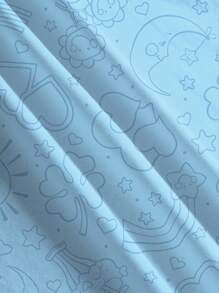 SHEIN X Care Bears 女士卡通熊与星星印花圆领短袖 T 恤 - 白色 - 查看 3