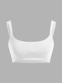 SHEIN EZwear Set de 3 tops deportivos de mujer con cuello cuadrado, espalda descubierta y sexy, apropiados para el verano - Multicolor - Ver 8